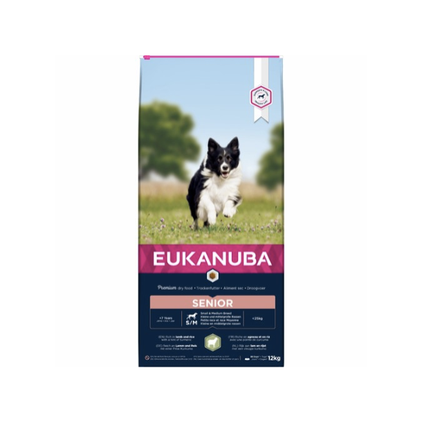 Eukanuba Senior Small/Medium m. Lam og Ris 12 kg.